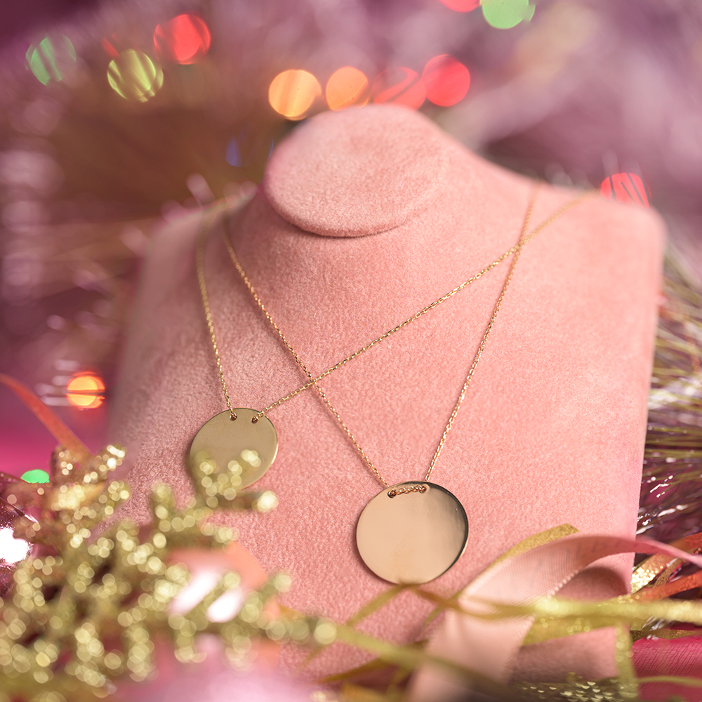 Krug zlatna ogrlica u roze 14k zlatu