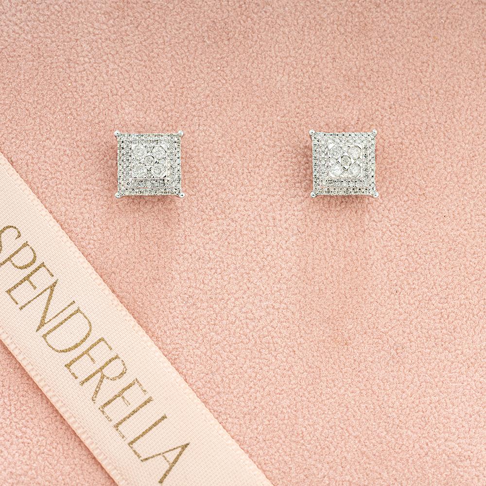 Mindjuše sa dijamantima 0.55ct u belom 14k zlatu