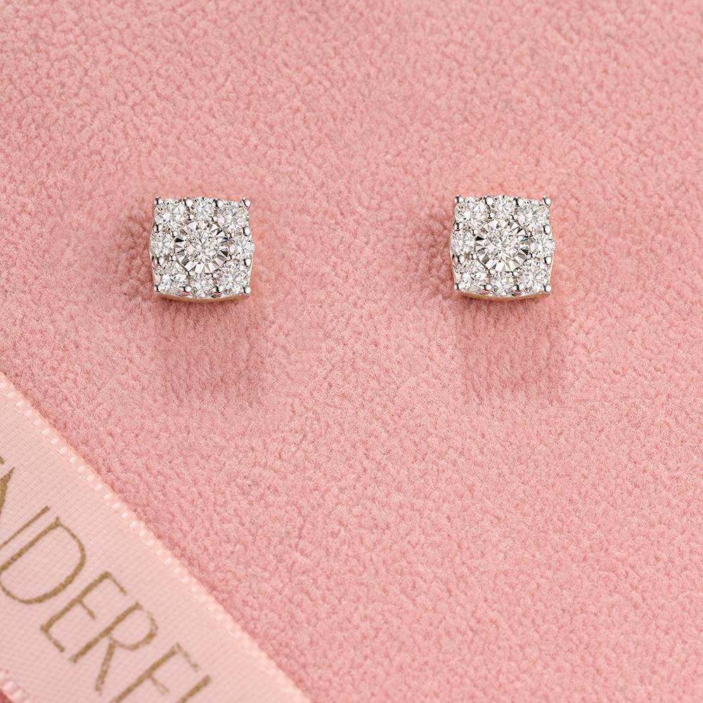 Mindjuše sa dijamantima 0.70ct u žutom  14k zlatu 